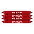 Značení potrubí, suchovod,4 ks, 250 × 26 mm
